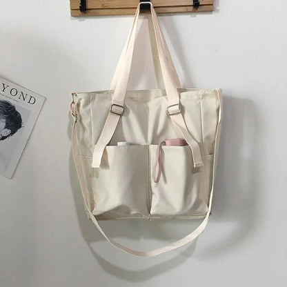 Kvinnors Vattentät Crossbody Väska Rymlig Oxford med Dragkedja 5
