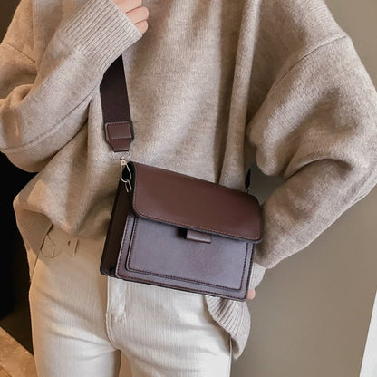 Dam Axelväska Retro Design Syntetiskt Läder Kompakt 4