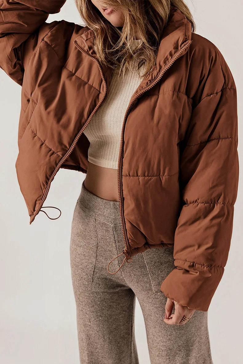 Kvinnors Buffertjacka med Värmefyllning i Högkvalitativ Polyester – Modern Design för Kalla Dagar 4