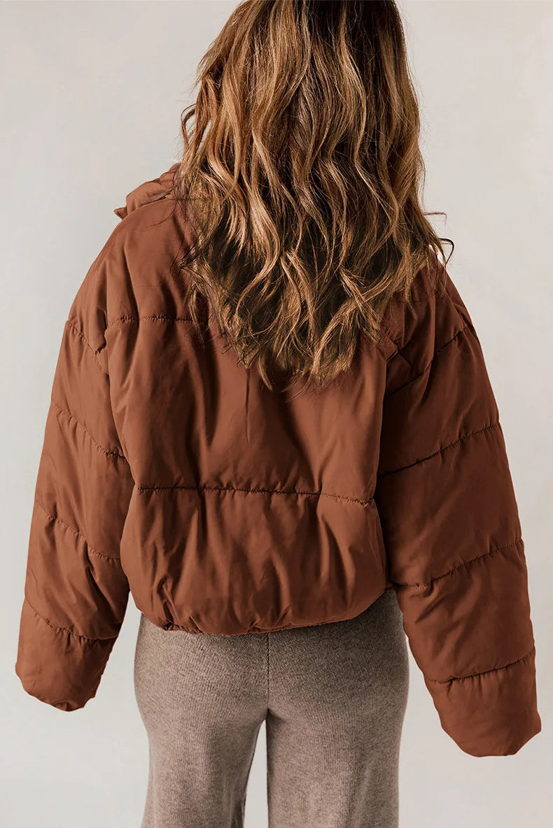 Kvinnors Buffertjacka med Värmefyllning i Högkvalitativ Polyester – Modern Design för Kalla Dagar 5