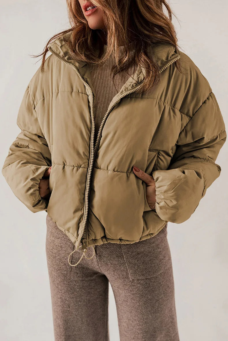 Kvinnors Buffertjacka med Värmefyllning i Högkvalitativ Polyester – Modern Design för Kalla Dagar 8