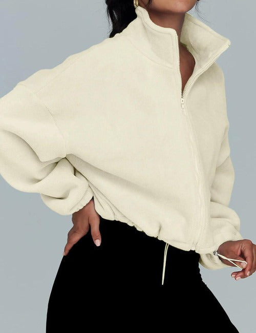 Damjacka Ståkrage Högkvalitativ Polyester Elegant Jacka för Dam-5