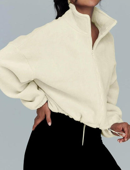 Damjacka Ståkrage Högkvalitativ Polyester Elegant Jacka för Dam-5