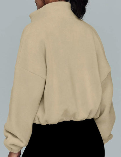 Damjacka Ståkrage Högkvalitativ Polyester Elegant Jacka för Dam-3