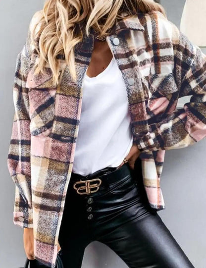 Kvinnors Jacka Elegant Polyester med En Knappar-4