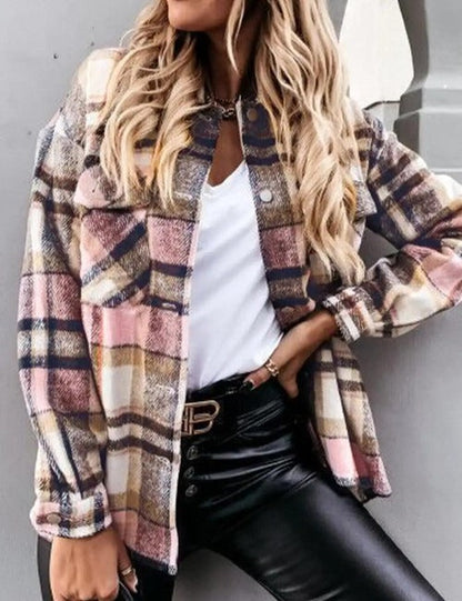 Kvinnors Jacka Elegant Polyester med En Knappar-3