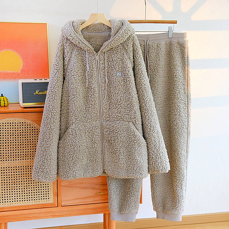 Mjuk Och Andningsbar Dam Pyjamas Set i Bomull – Bekväma Pyjamasbyxor Dam för Avkoppling och Sömn 11