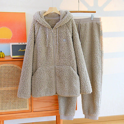 Mjuk Och Andningsbar Dam Pyjamas Set i Bomull – Bekväma Pyjamasbyxor Dam för Avkoppling och Sömn 11