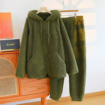 Mjuk Och Andningsbar Dam Pyjamas Set i Bomull – Bekväma Pyjamasbyxor Dam för Avkoppling och Sömn 12