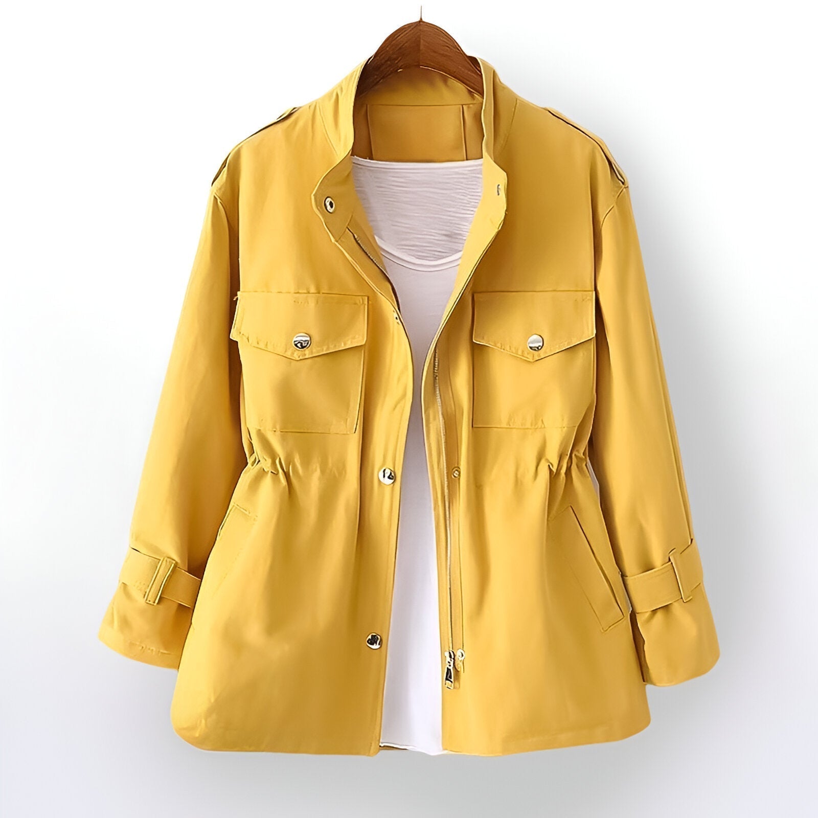 Kvinnors Kappa Klassisk Design Mjuk Tyg Figur-Hugging-3