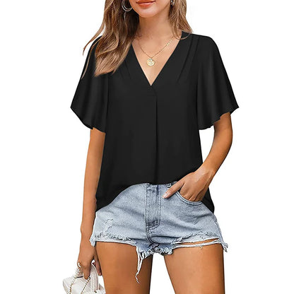 Blus Dam Trendig Mångsidig 100% Polyester-3