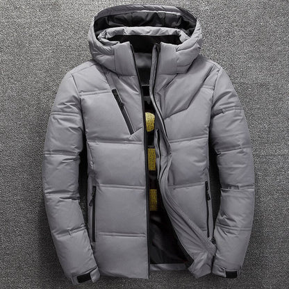 Herr Vinterjacka Avtagbar Huva Polyester Extra Varm Slitstark 7
