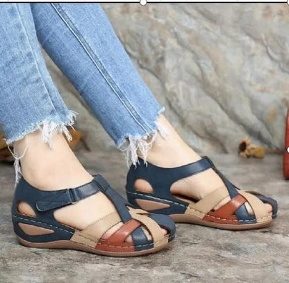 Dam Tofflor Slip-On Läder Halkfri Gummisula-5