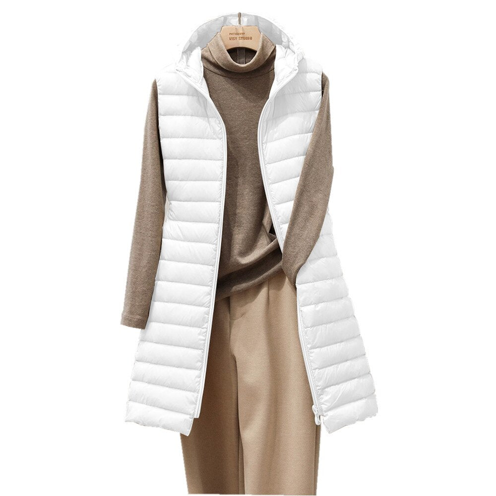 Variant image for Damjacka med Huva Vadderad Polyester i Trendig Design-25