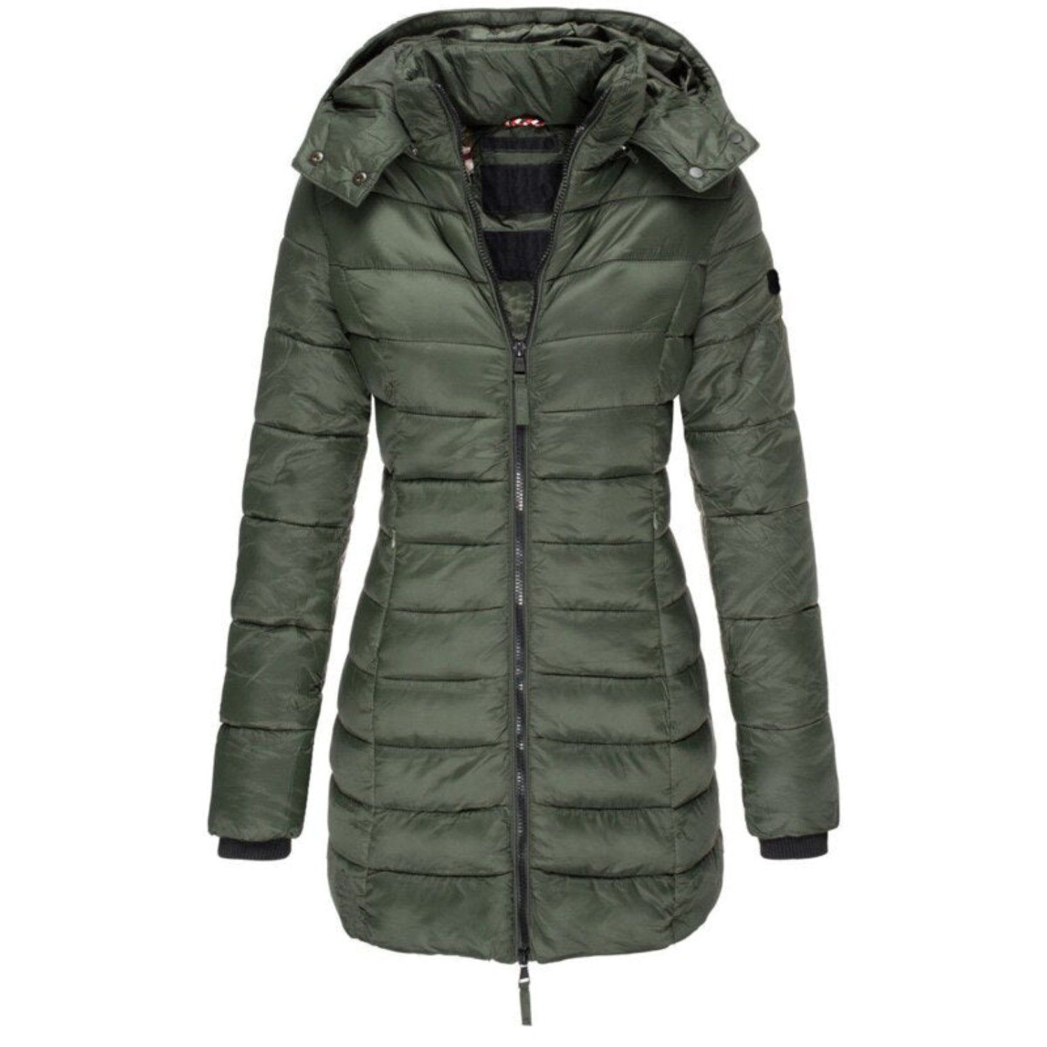 Damjacka Trendig Långärmad Polyester för Höst och Vinter-4