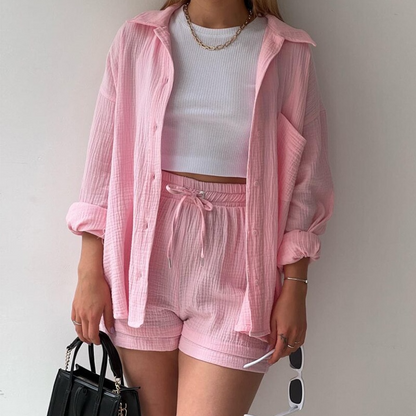 Loungewear Dam Trendig Komfort Mjuk Bomull-4