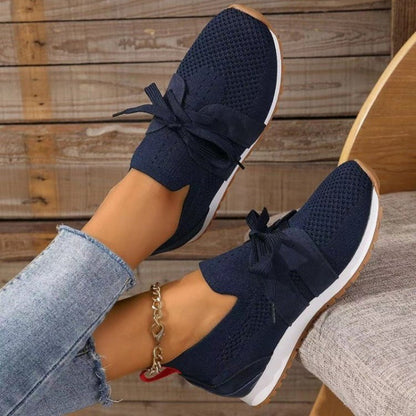 Damen-Sneaker, luftiges Design, orthopädisches Fußbett, Textil, Synthetik-4