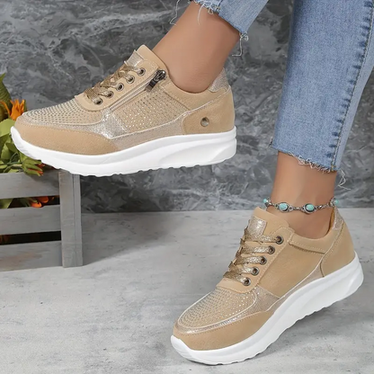 Dam Sneakers Ergonomisk Design Polyester Eleganta och Mångsidiga-4