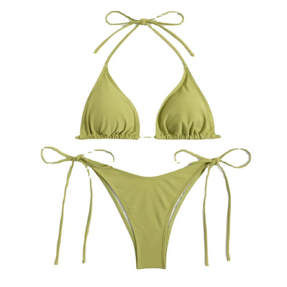 Variant image for Dam Brasilansk Bikini Med Djärv Utskärning Nylon Spandex-49