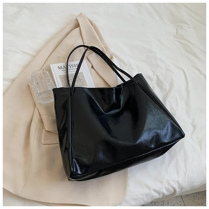 Dam Bärväska Retro PU-Läder Rymlig Elegant 9
