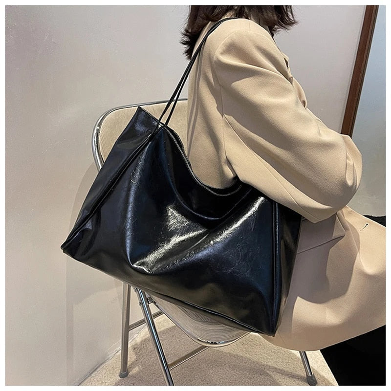 Dam Bärväska Retro PU-Läder Rymlig Elegant 3
