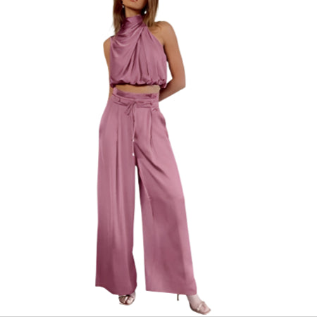 Variant image for Dam Jumpsuit Slim Fit Satin Med Justerbart Midjeband-25