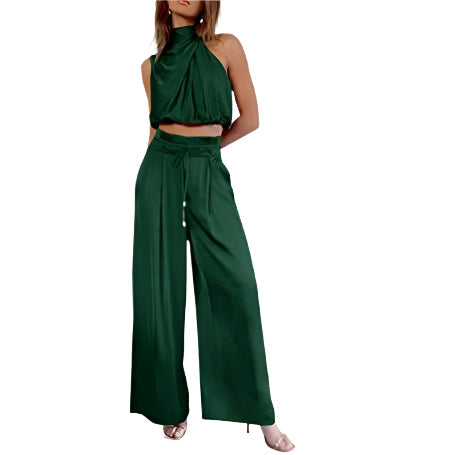 Variant image for Dam Jumpsuit Slim Fit Satin Med Justerbart Midjeband-37