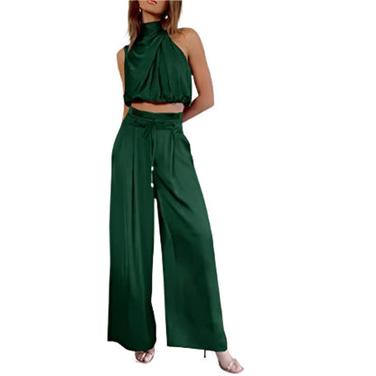 Variant image for Dam Jumpsuit Slim Fit Satin Med Justerbart Midjeband-37