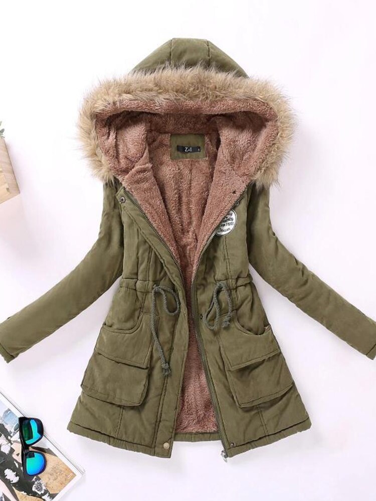Variant image for Damen-Fleecejacke, Winterjacke, wasserabweisend, weich, Fleece-1