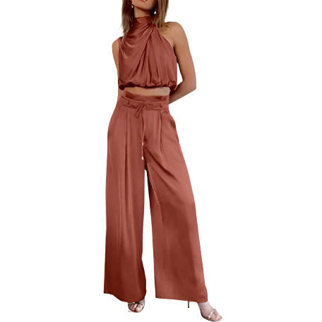 Variant image for Dam Jumpsuit Slim Fit Satin Med Justerbart Midjeband-49