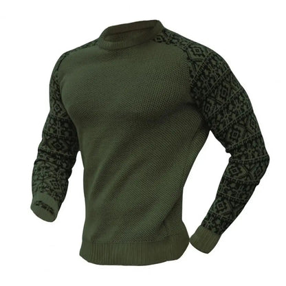 Dam Tröja Rundhalsad Mönstrade Ärmar Polyester Snäv Passform-6