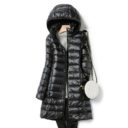 Damjacka Vinter Parka Lätt Polyester Andningsbar Tidlös Design 3