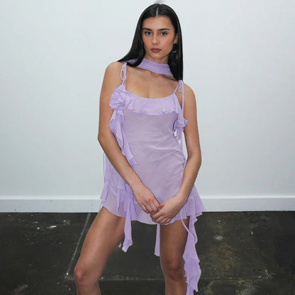 Variant image for Kvinna Luftig Klänning Ruffles Polyester-7