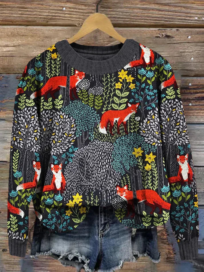 Dam Vintage Tröja Högkvalitativt Material Klassisk Design-3