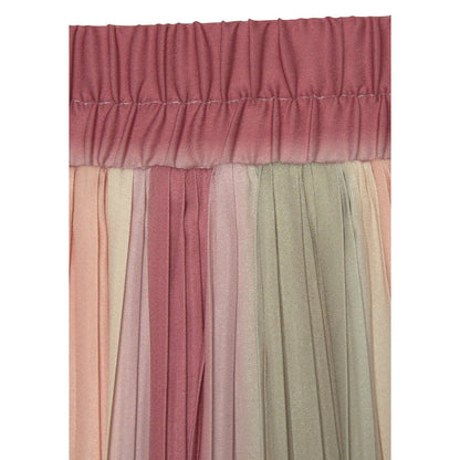 Kvinnors Midi Kjol Veckad Gradient Polyester-5