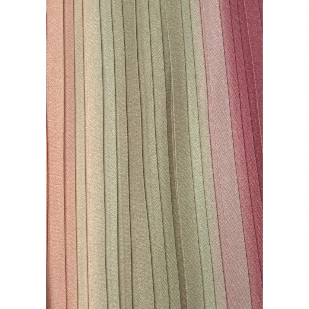 Kvinnors Midi Kjol Veckad Gradient Polyester-4