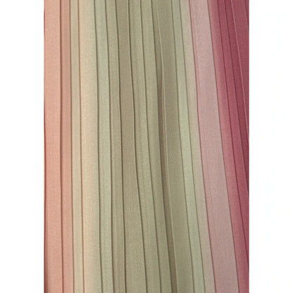 Kvinnors Midi Kjol Veckad Gradient Polyester-4