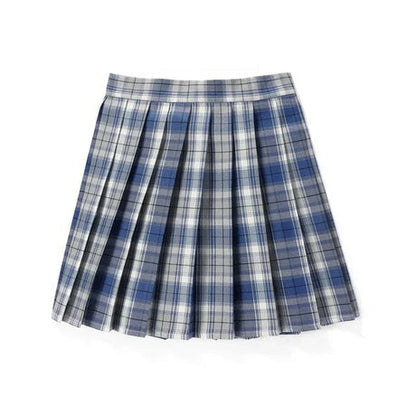 Kvinnors Midi Kjol Veckad Polyester med Röda Accenter-6