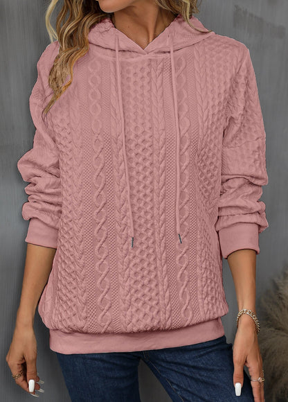 Dam Tröja med Huva Justerbara Sladdar Mjuk Andningsbar Material 8