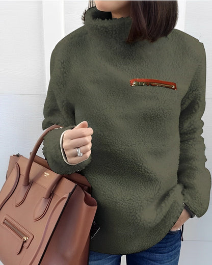 Dam Turtleneck Vintertröja Överdimensionerad Ull-1