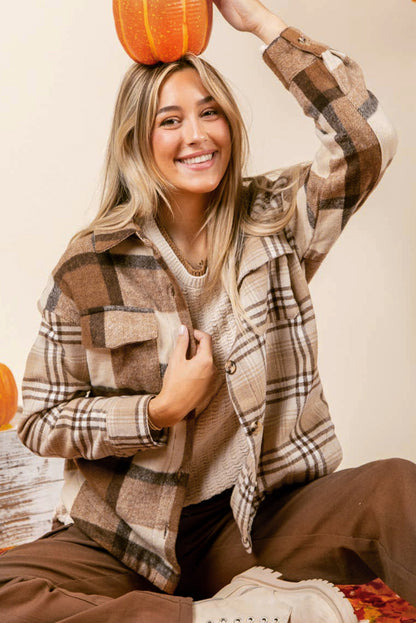 Kvinnors Flanellskjorta Klassisk Rut Design Mjuk Flanell-4