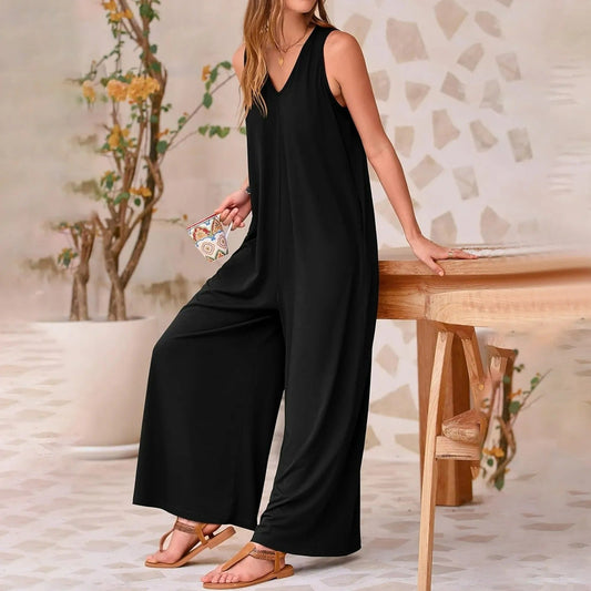 Dam Overall Baggy V-hals Polyester Bred Ben 1