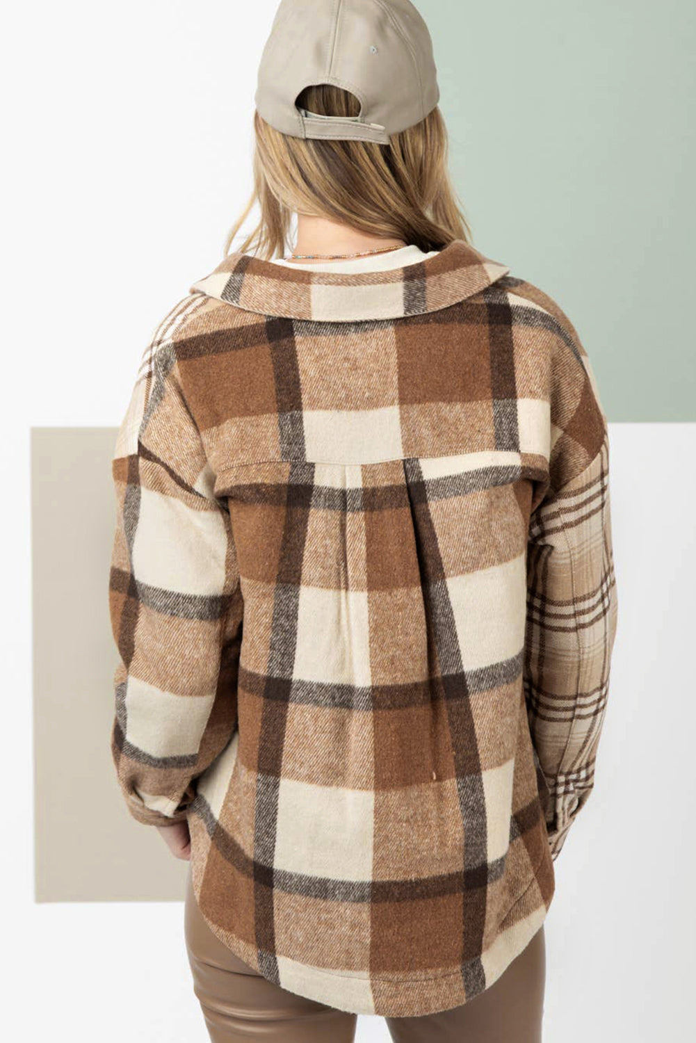 Kvinnors Flanellskjorta Klassisk Rut Design Mjuk Flanell-3