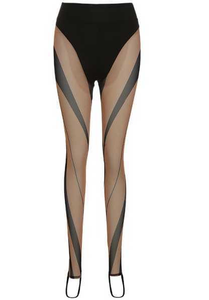 Damleggings Hög Midja Stretch Polyester Spandex Ankel-längd-4