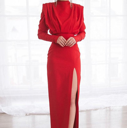 Dam Turtleneck Klänning Pendelstil Polyester-2