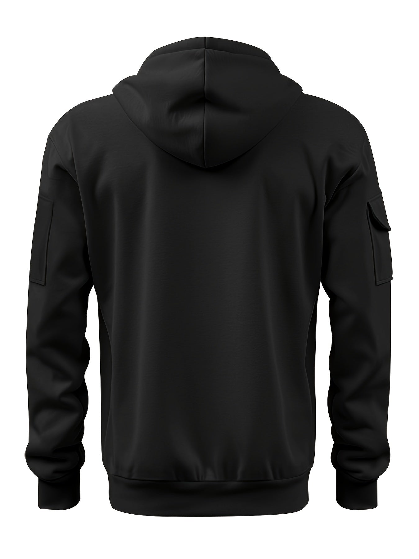 Herrar Hoodie Fleecefodrad Gatastil med Blixtlås-5