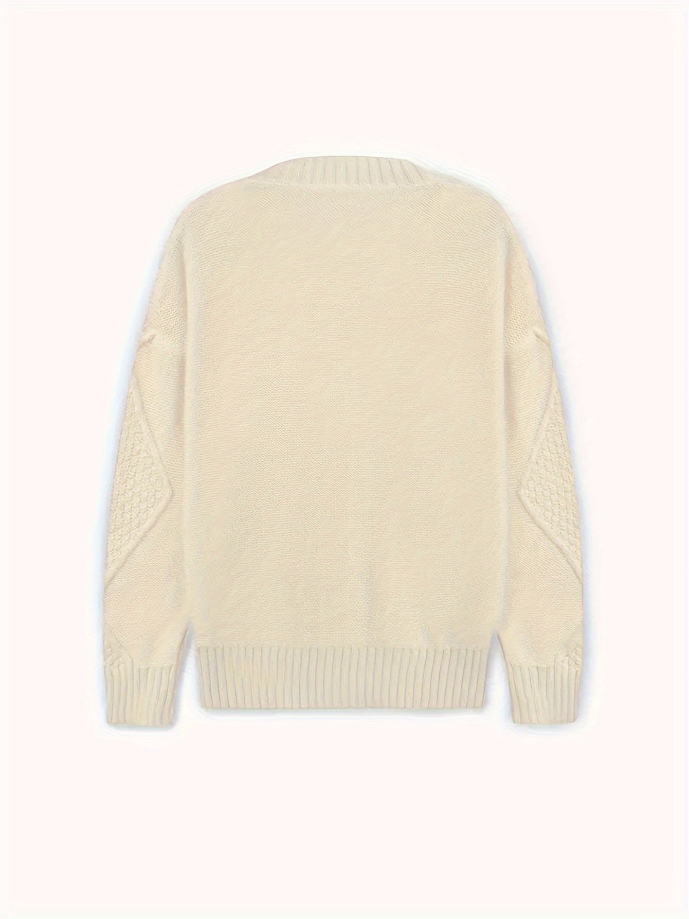 Lång Kofta Dam Avslappnad V-ringning Mjuk Material-2