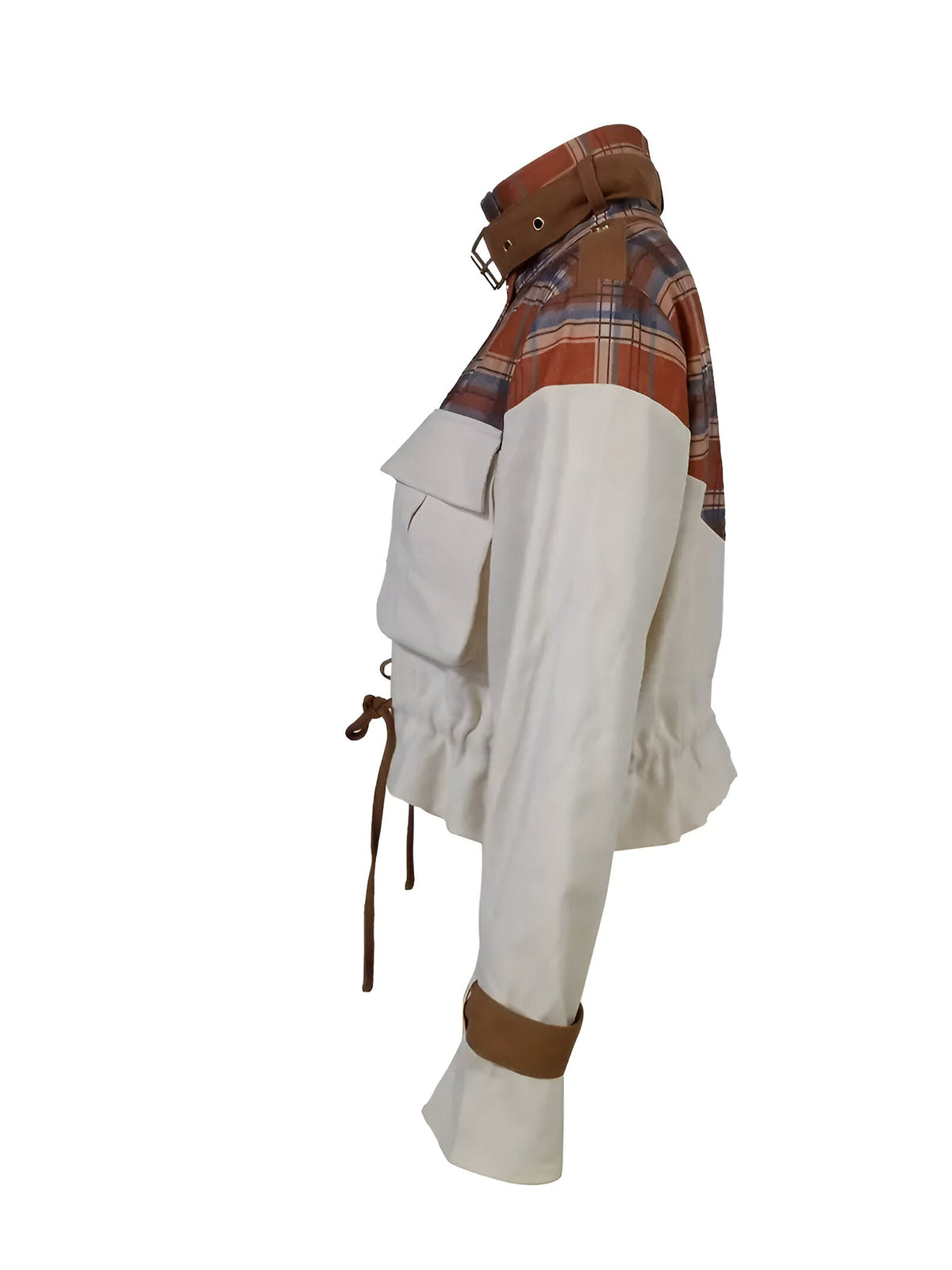 Damenjacke Wendbar Trendy Karo in Weichem Wärmendem Stoff-3