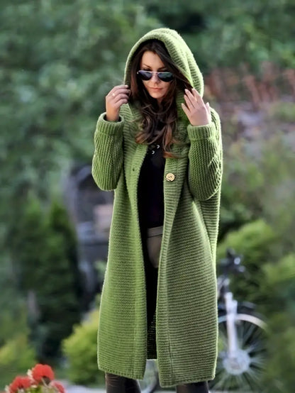 Variant image for Dam Hoodie Monokrom Design med Knappar i Högkvalitativ Bomull och Polyester-1