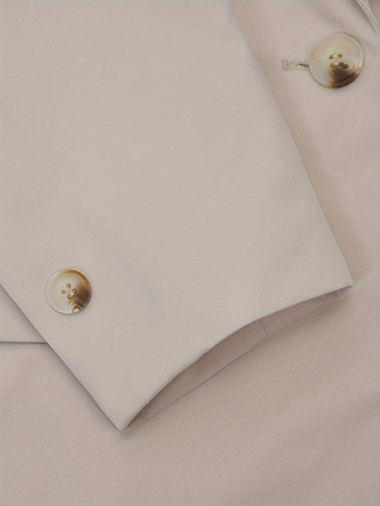 Dam Blazer Reversibel Krage 100% Polyester Casual Lång Ärmar-4